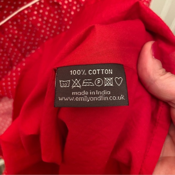 ModCloth, Emily + Fin—Red White Polka dot Dress Y2K— M - Picture 5 of 7